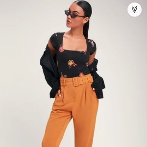 Free People Floral Bodysuit